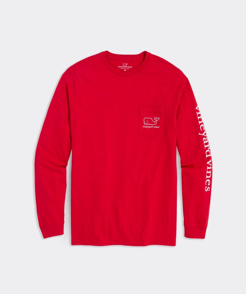 Vintage Whale Long-Sleeve Pocket Tee Product Image