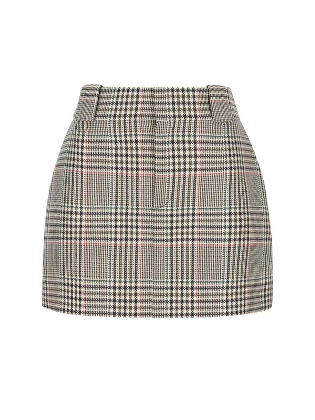 Plaid Mini Skirt In Multicolour product image