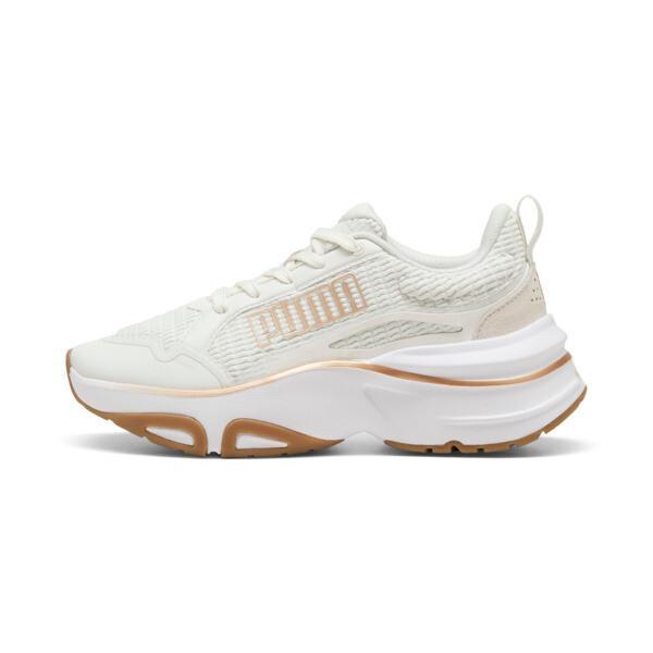 PUMA SOFTRIDE Divine Running Shoes Women in Vapor Grey/Gold/Gum Product Image