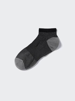 Mens Striped Short Socks with Deodorizing Dark Gray US8-US11 UNIQLO US Product Image