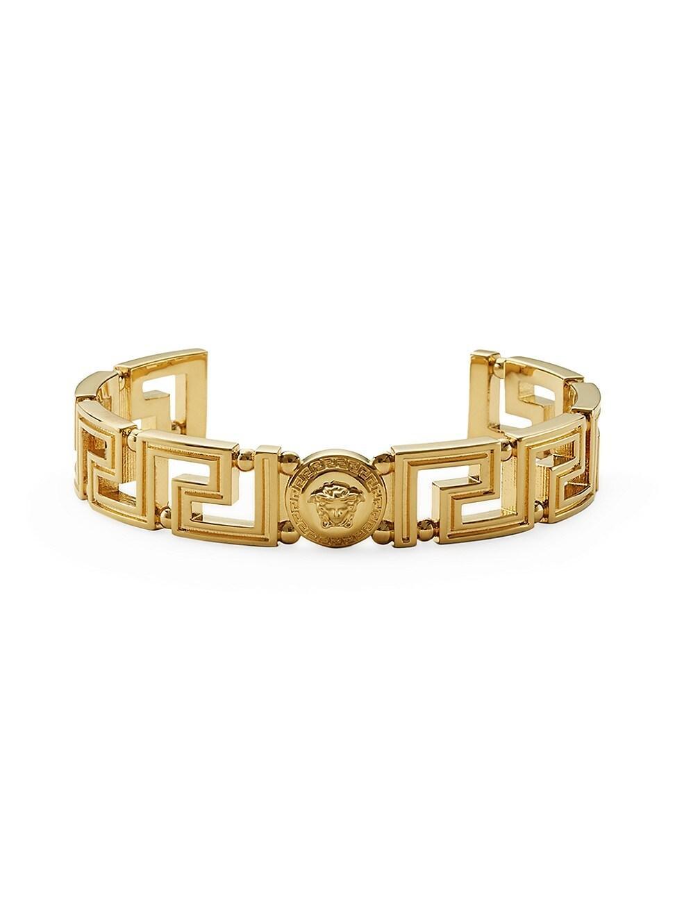 Womens Greca Goldtone Cuff Bracelet Product Image