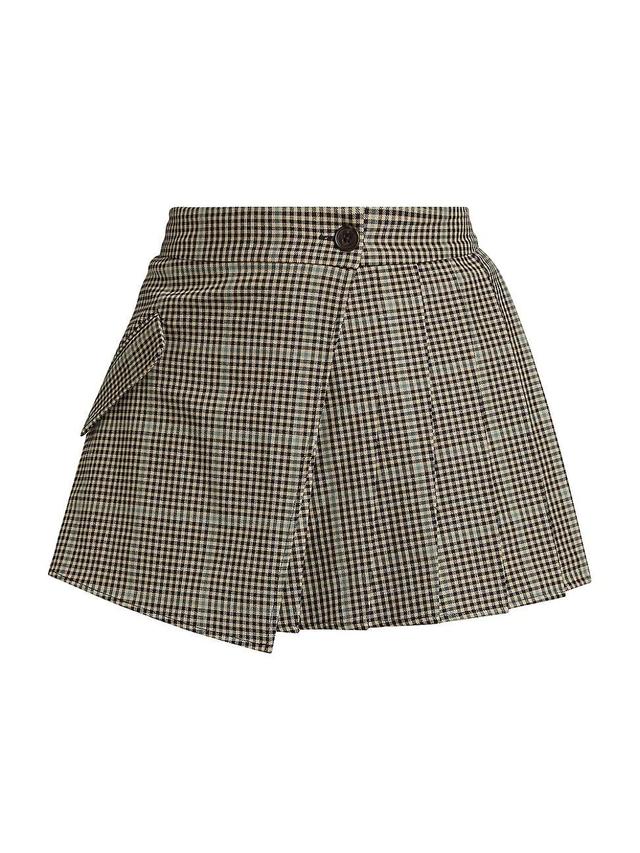 Womens Adriana Plaid Pleated Miniskirt Product Image