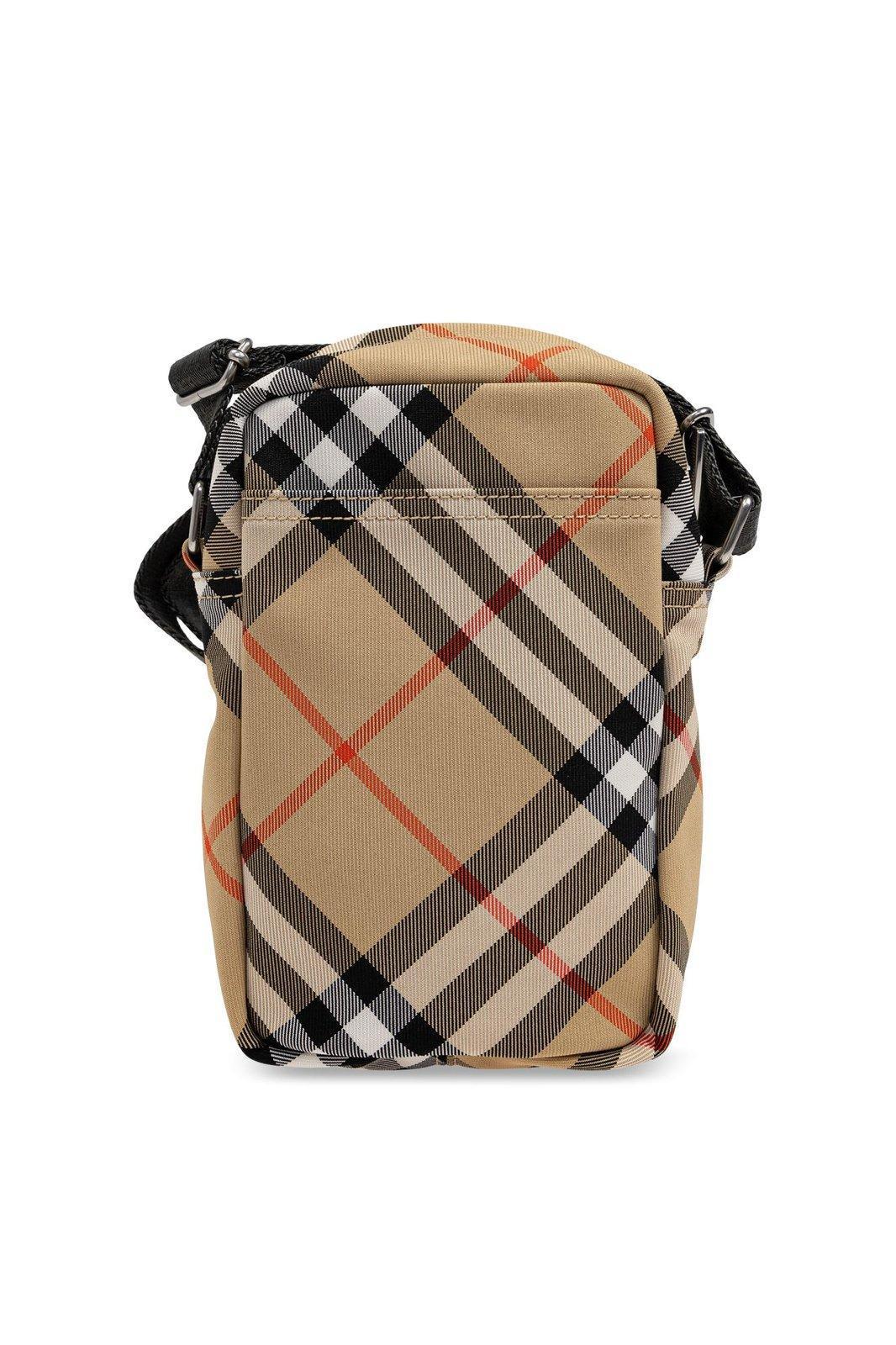 Ekd Motif Checked Phone Bag In Multicolor Product Image