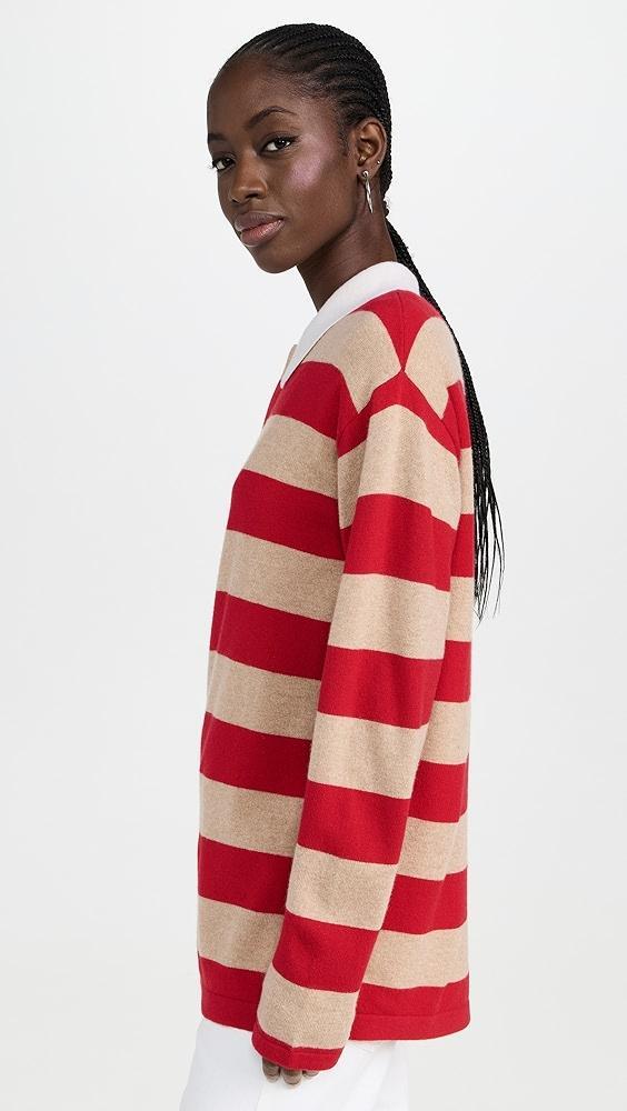 Guest in Residence Striped Rugby Cashmere Sweater | Shopbop Product Image