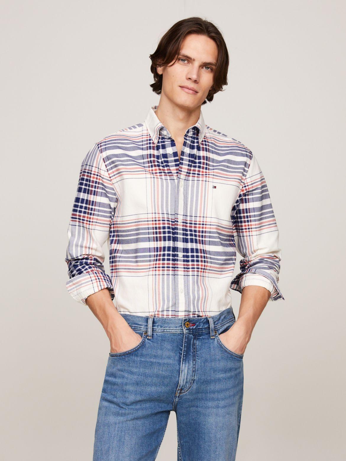 Tommy Hilfiger Men's Regular Fit Check Oxford Shirt Product Image