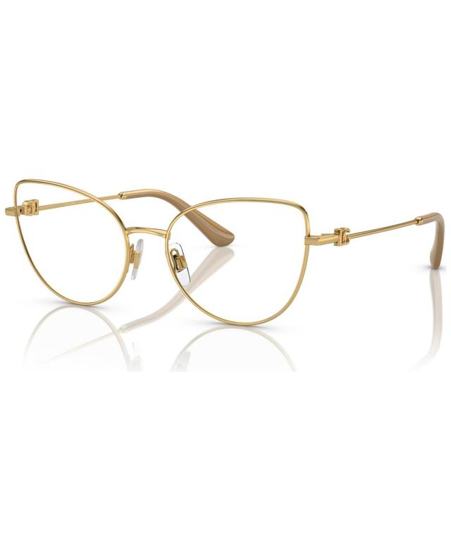 Dolce&Gabbana Womens Cat Eye Eyeglasses, DG1347 54 - Gold-Tone Product Image