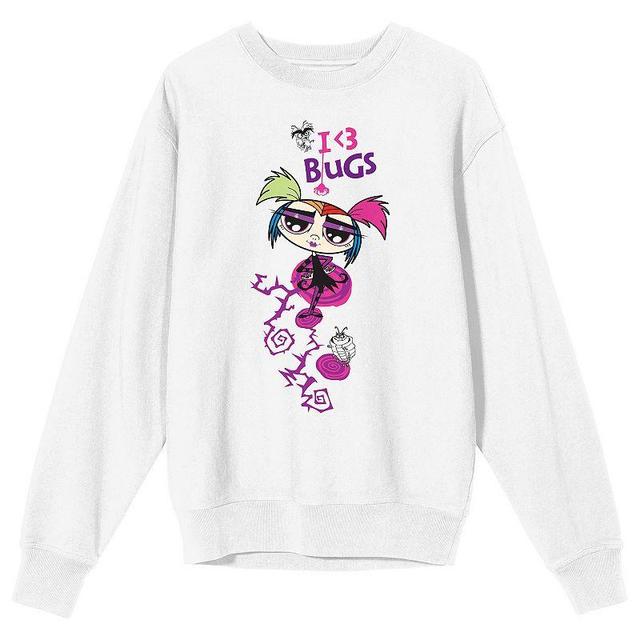 Mens Growing Up Creepie I 3 Bugs Long Sleeve Graphic Tee White Product Image