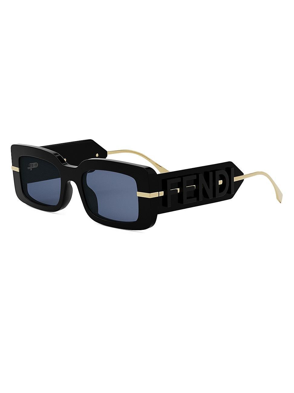 FENDI Womens Fendigraphy 51mm Rectangle Sunglasses Product Image