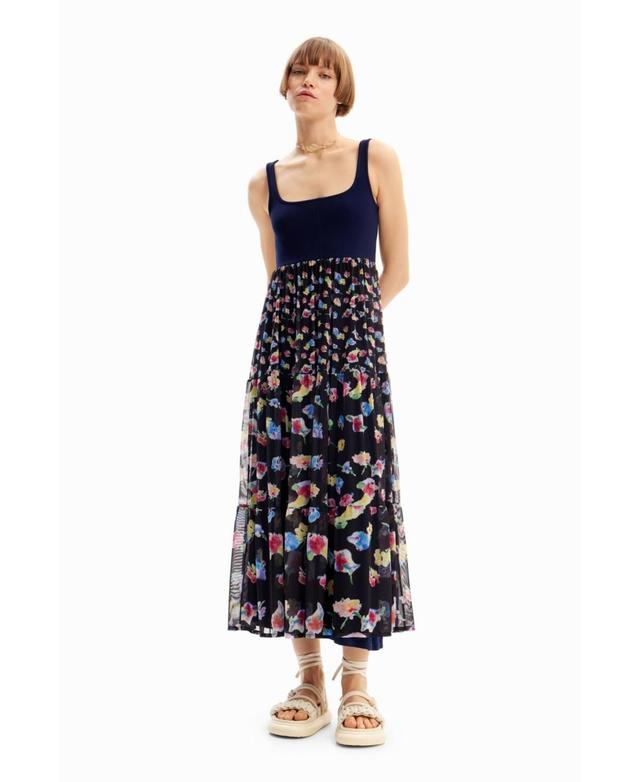 Desigual Womens Combination floral midi dress Product Image