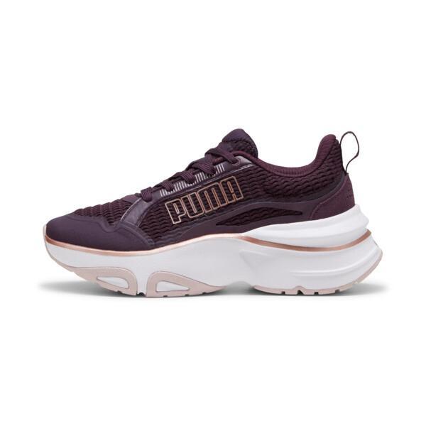 PUMA SOFTRIDE Divine Metal Women's Running Shoes in Midnight Plum/Mauve Mist/Rose Gold Product Image