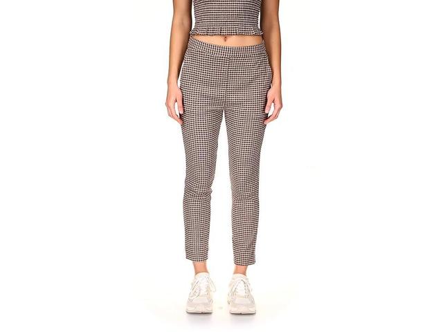 Sanctuary Westside Check Pants (Chocolate Gingham) Women's Clothing Product Image