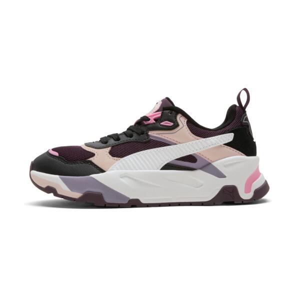 PUMA Trinity Women's Sneakers in Midnight Plum/White/Black Product Image