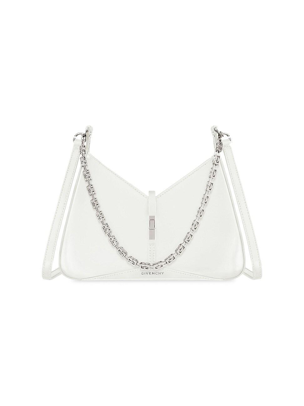 Womens Small Cut Out Shoulder Bag In Shiny Leather With Chain Product Image