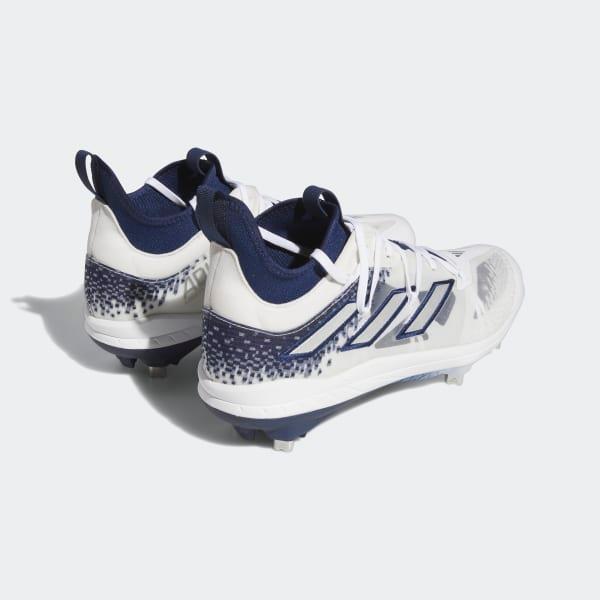 adidas Mens adidas Adizero Afterburner 9 NWV - Mens Baseball Shoes Silver/White/Navy Size 8.5 Product Image