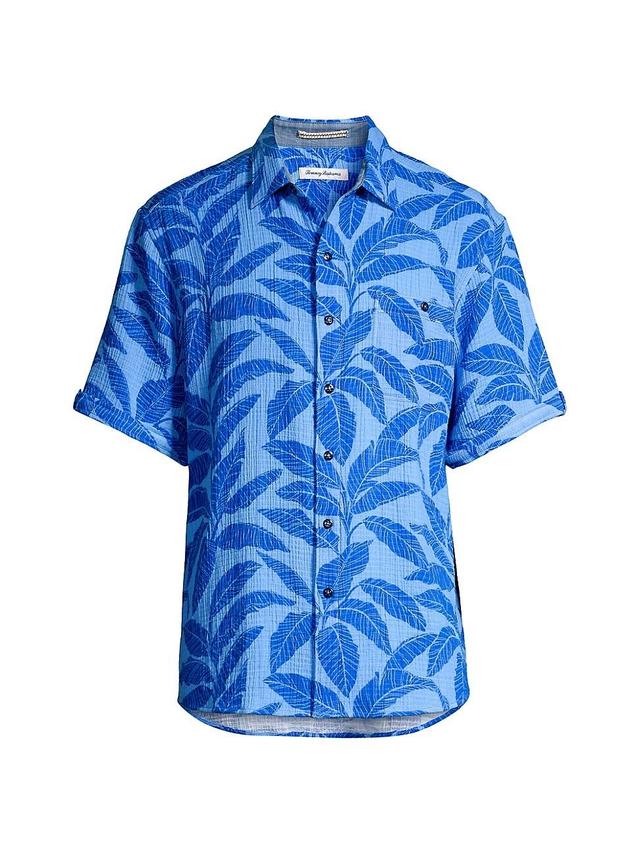 Mens Beachside Fronds Cotton-Blend Button-Front Shirt Product Image