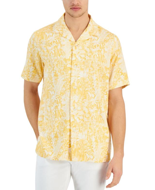 Club Room Mens Regular-Fit Tropical-Print Button-Down Camp Shirt, Created for Macys Product Image