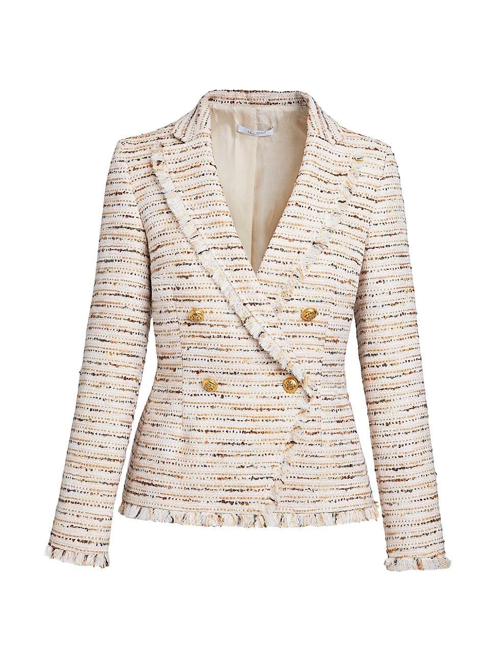 Womens Tweed Double-Breasted Jacket Product Image