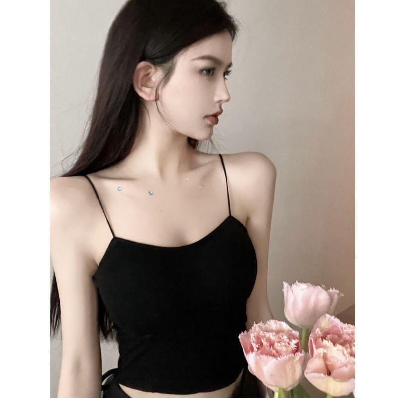 Plain Cropped Camisole Top Product Image