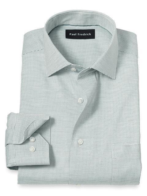 Comfort Stretch Non-Iron Solid Dress Shirt - Green Product Image