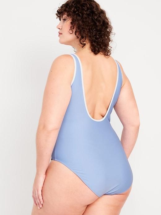 Half Zip One-Piece Swimsuit Product Image