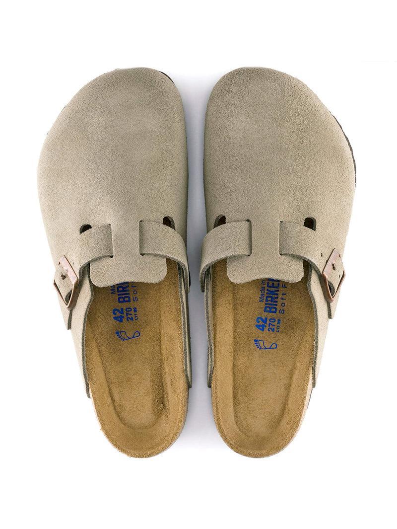 Women's Birkenstock Boston Clog Soft Footbed - Taupe Product Image