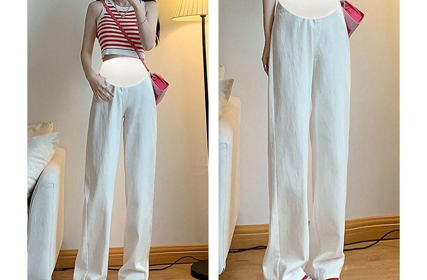 Maternity High Waist Wide Leg Jeans Product Image