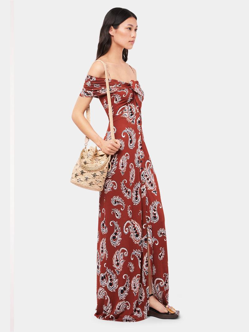 Paisley printed long dress Product Image