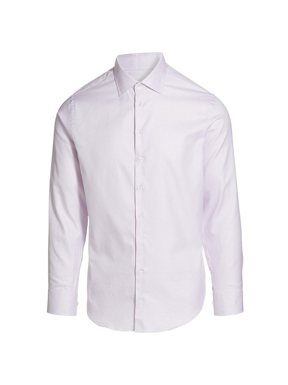 Mens Textured Dot Cotton Shirt Product Image