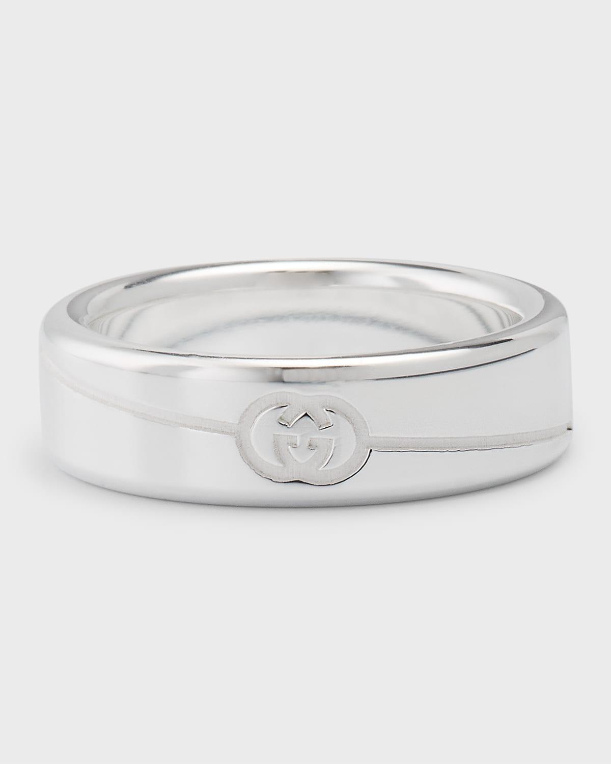 Mens Gucci Tag Ring, 6mm Silver Product Image