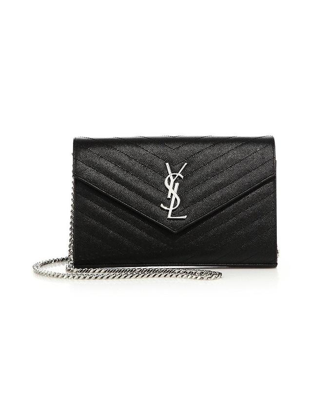 Womens Classic Cassandre Chain Wallet in Grain De Poudre Leather Product Image