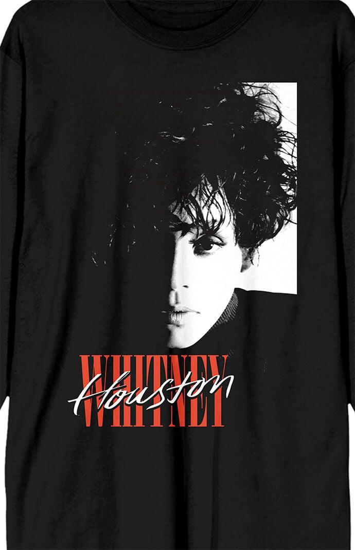 Men's Whitney Houston Portrait Long Sleeve T-Shirt Product Image