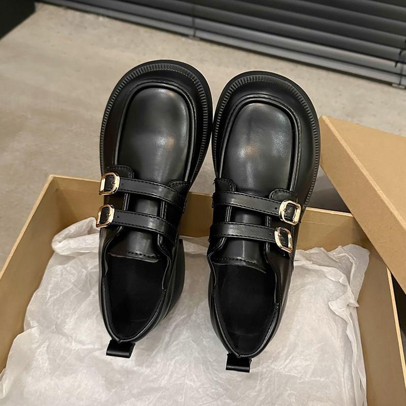 Buckled Platform Loafers Product Image