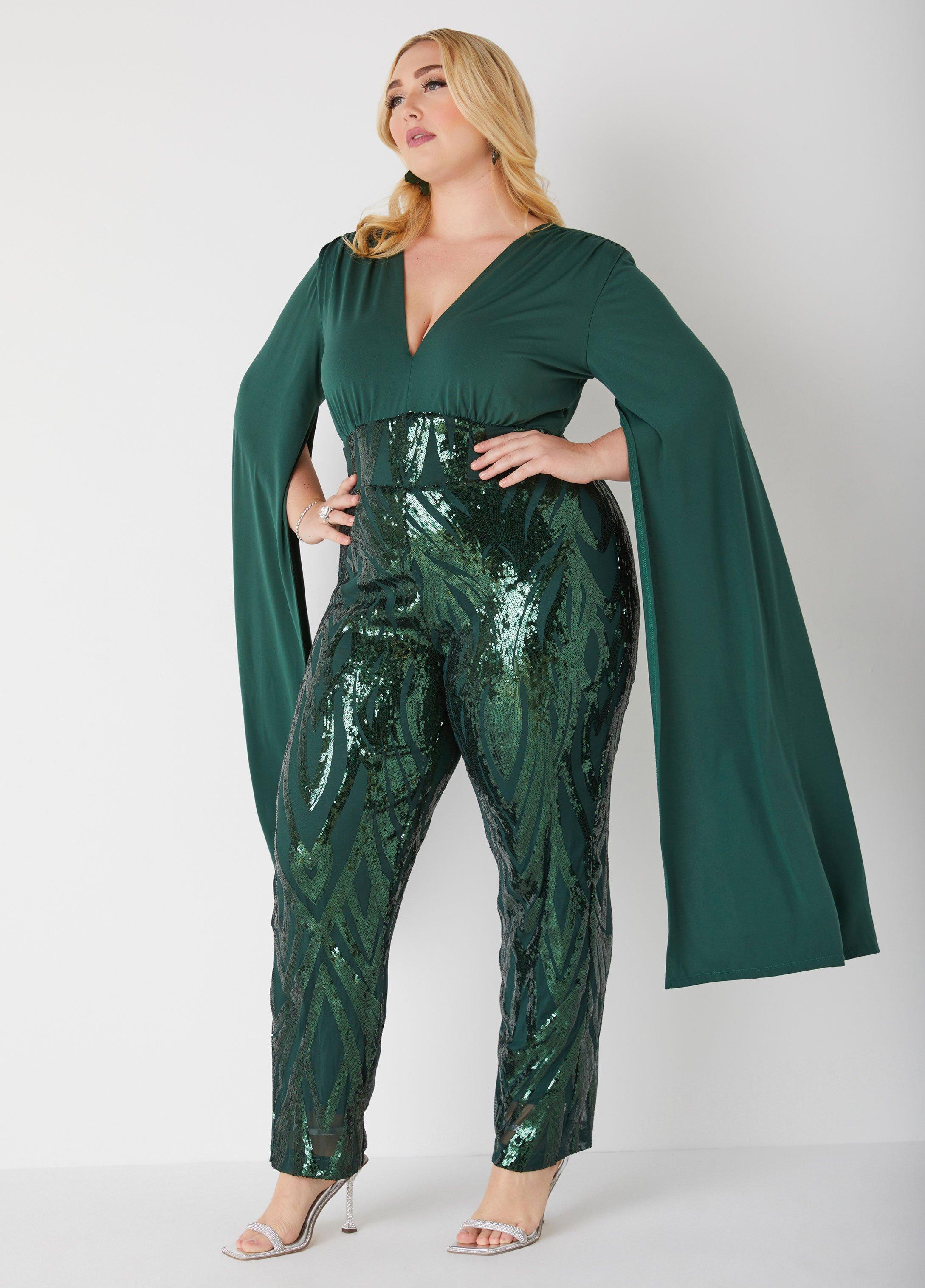 Drama Sleeved Sequined Jumpsuit product image