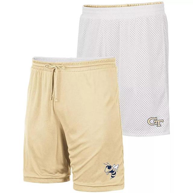 Mens Colosseum /Gold Georgia Tech Yellow Jackets Wiggum Reversible Shorts Product Image