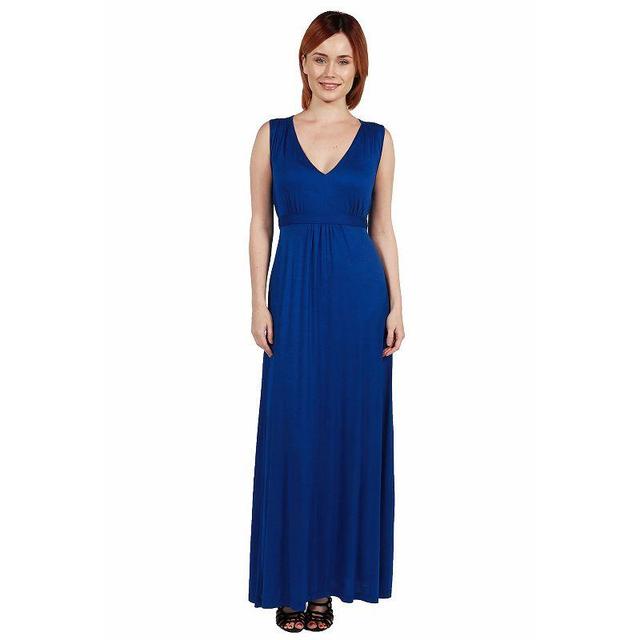 Womens 24seven Comfort Apparel V-Neck Sleeveless Maxi Dress Product Image