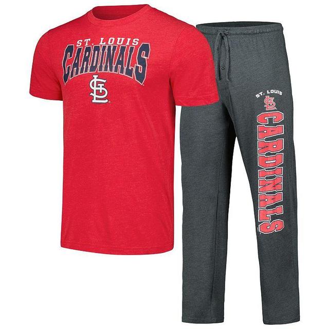 Mens Concepts Sport Charcoal/Red St. Louis Cardinals Meter T-Shirt & Pants Sleep Set Product Image