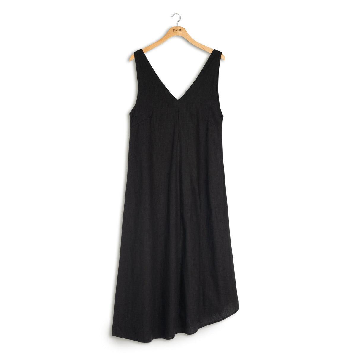 Point Linen Asymmetrical Dress Product Image