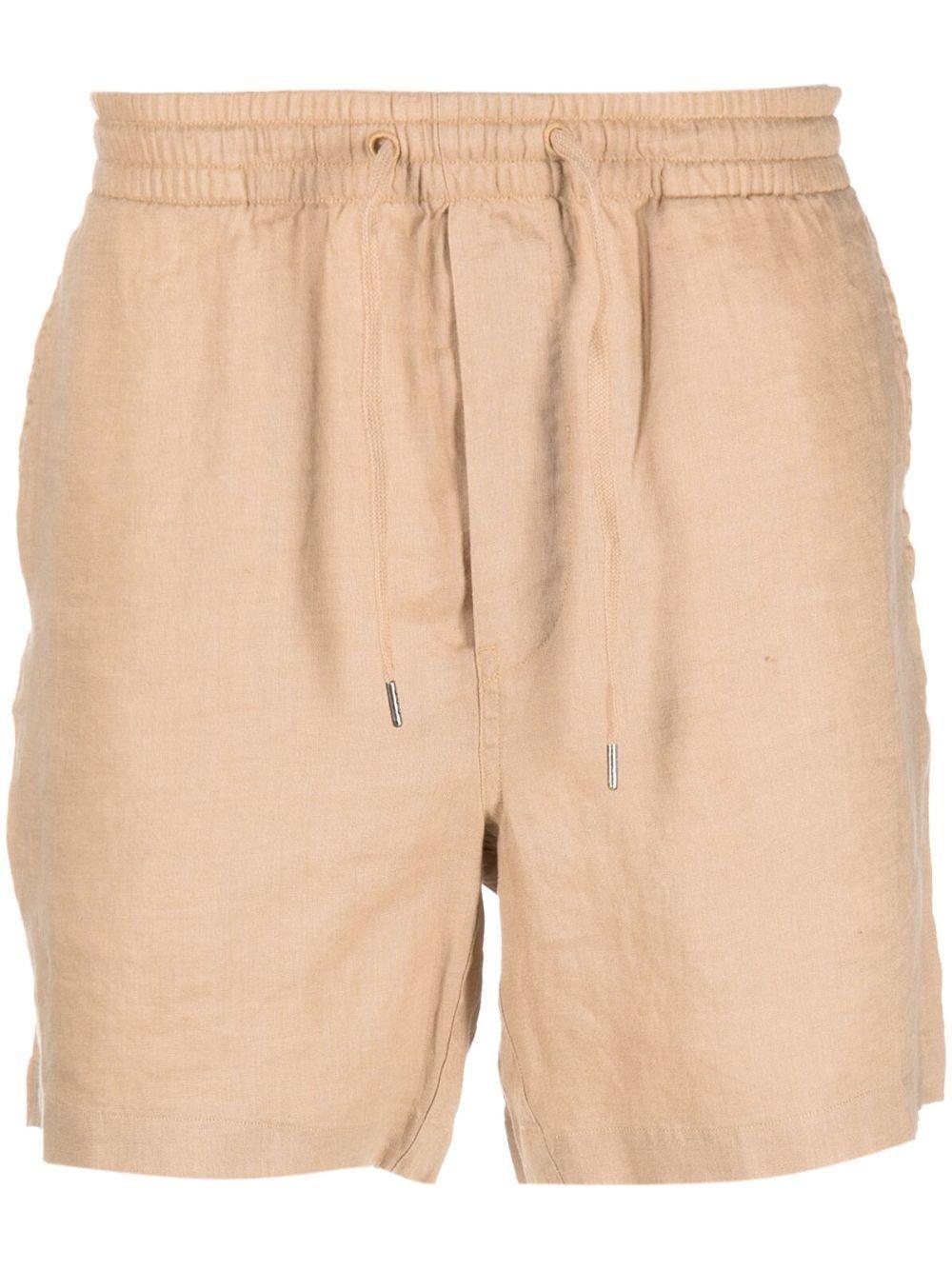 Logo-patch Thigh-length Shorts In Nude Product Image