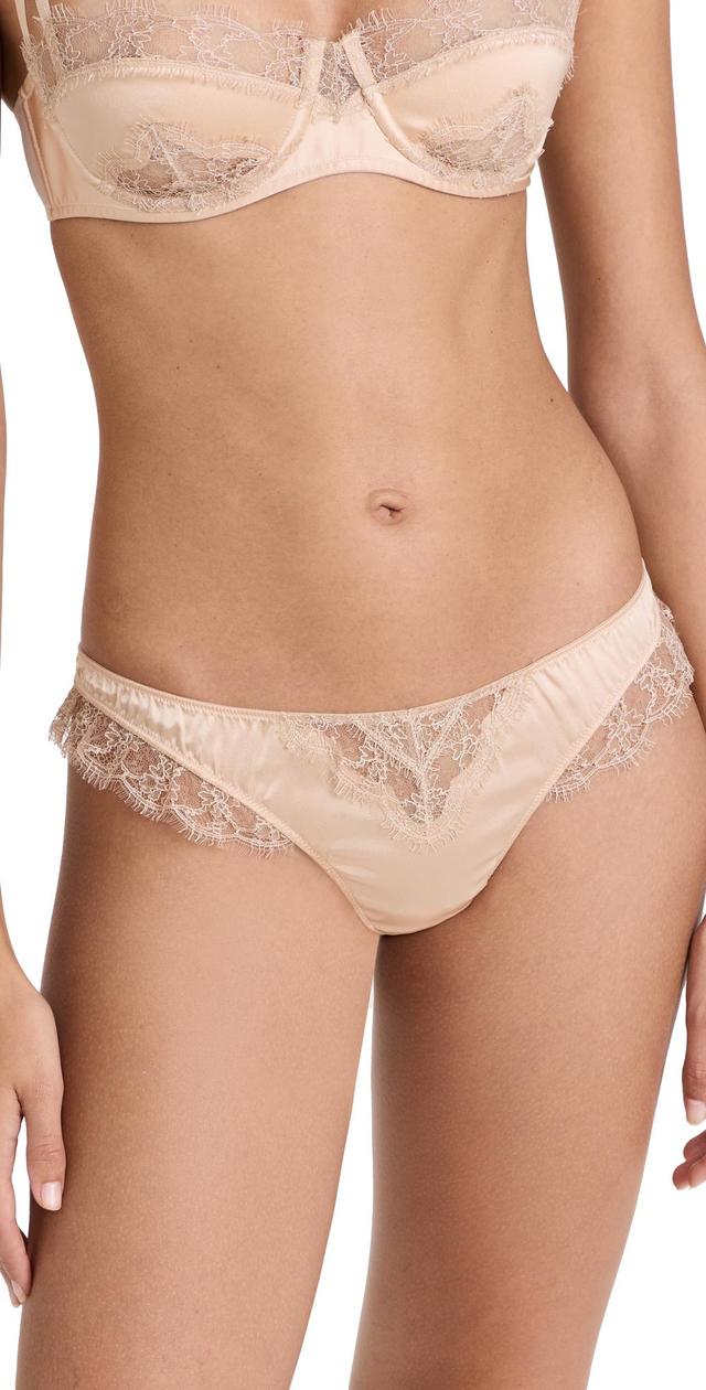 Womens Lace Inset Thong Product Image