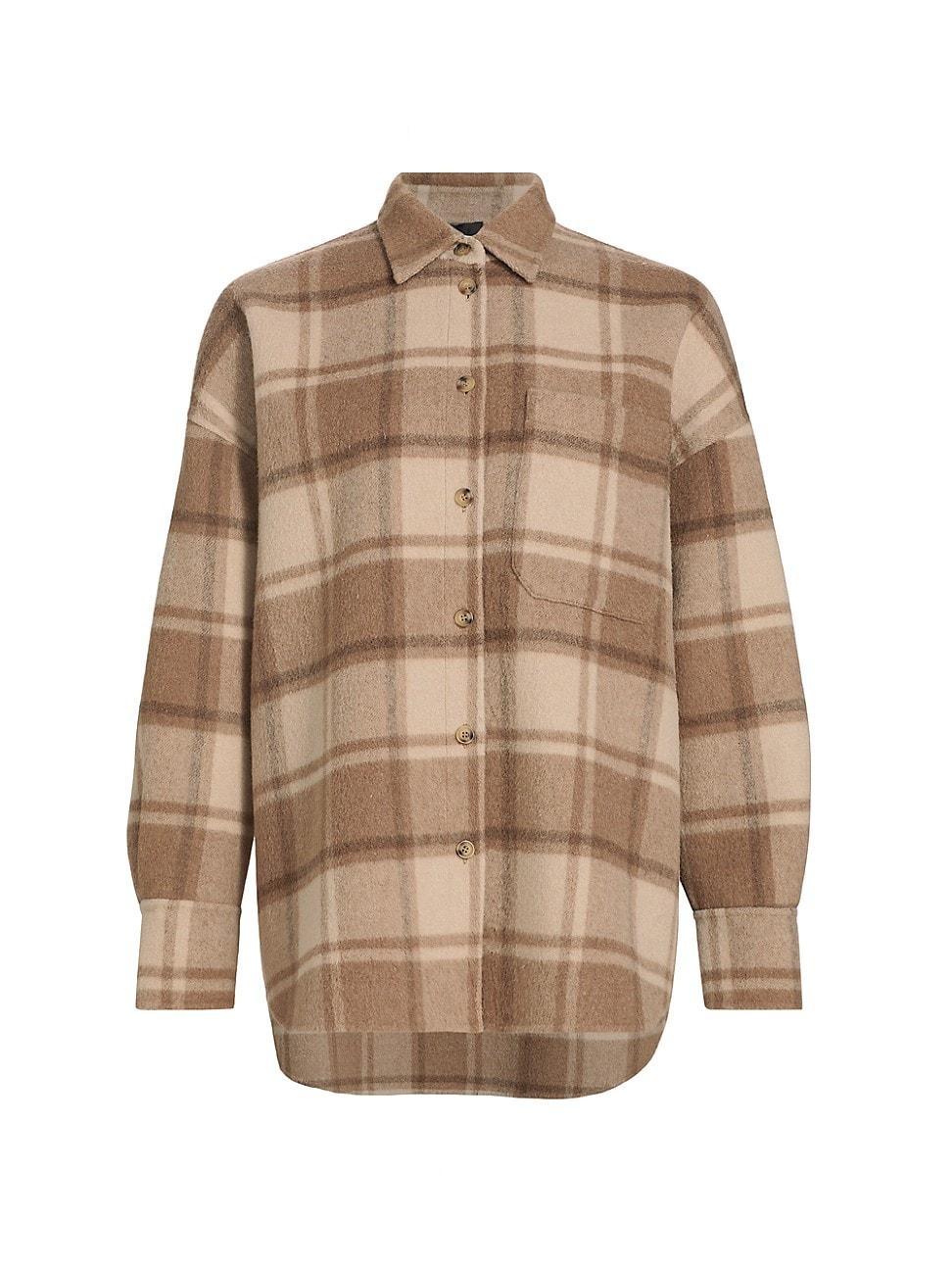 Womens Flannel Plaid Shirt Product Image