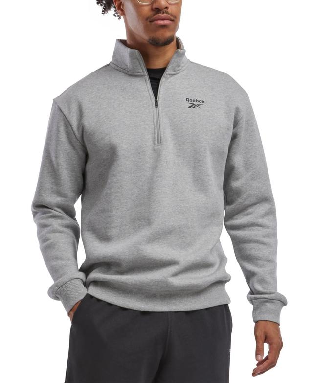 Reebok Mens Identity Regular-Fit Quarter-Zip Fleece Sweatshirt Product Image