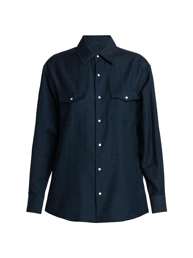 Womens Thomas Denim Long-Sleeve Shirt Product Image