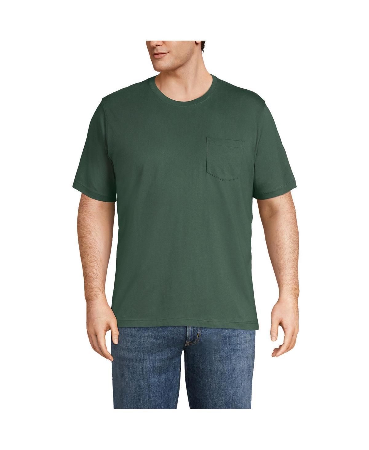 Big & Tall Lands End Super-T Classic-Fit Pocket Tee, Mens Rich Red Product Image