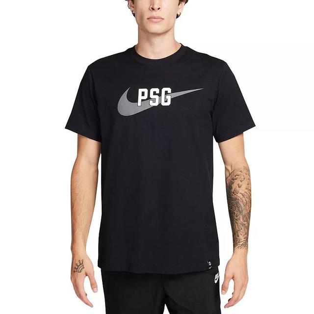 Mens Nike Black Paris Saint-Germain Swoosh T-Shirt Product Image