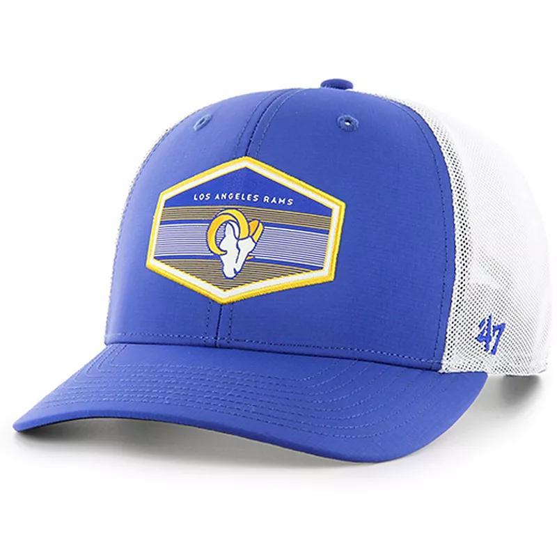 Mens 47 Royal Los Angeles Rams Burgess Trucker Adjustable Hat Product Image