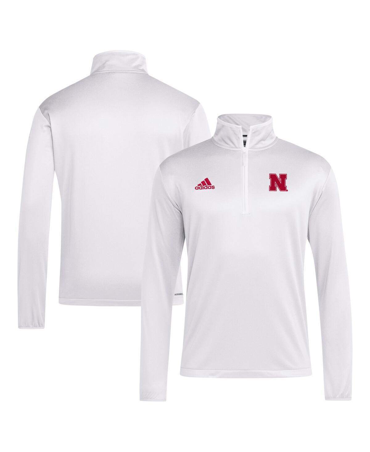 Mens adidas Nebraska Huskers Coaches Sideline Quarter-Zip Top Product Image