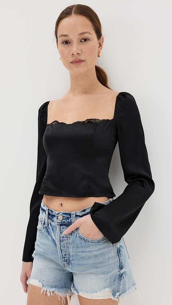 Reformation Rita Silk Top | Shopbop Product Image