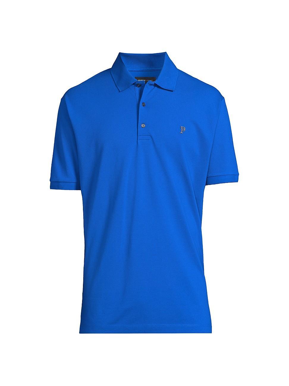 Mens Pique Logo-Collar Polo Shirt Product Image