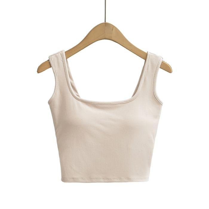 Square Neck Plain Tank Top Product Image