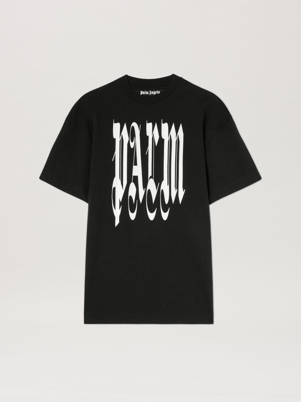 gotich logo T-shirt in black  - Palm Angels® Official  Product Image